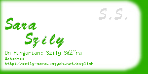 sara szily business card